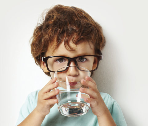 Boy Drinking Clean Water